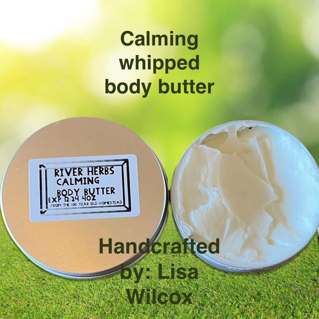 calming whipped body butter skincare all natural oils and butters herbal blend